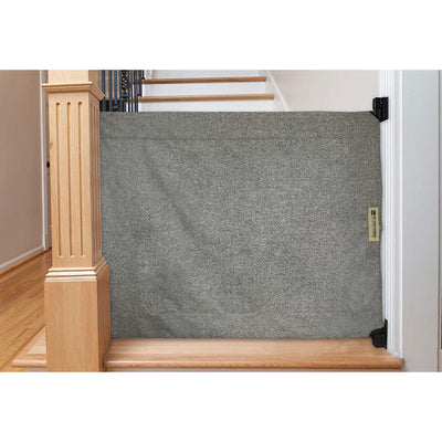 THE STAIR BARRIER 36 to 43" Retractable Portable Fabric Baby Pet Gate, Dark Gray - VMInnovations