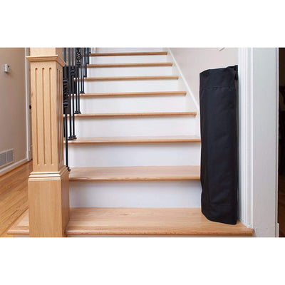 THE STAIR BARRIER 43 to 52" Fabric Baby Pet Gate, Snow/Charcoal (Used)