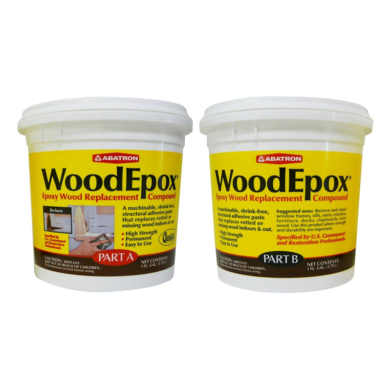 Abatron WE2GKR WoodEpox Epoxy Wood Replacement Compound 2 Part Kit (4 Pack)