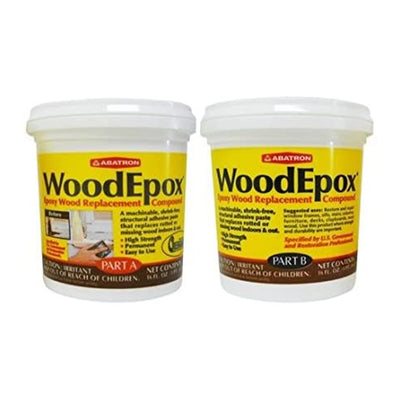 Abatron WoodEpox Epoxy Resin Wood Replacement Parts A & B, 2 Pint Kit (Open Box)