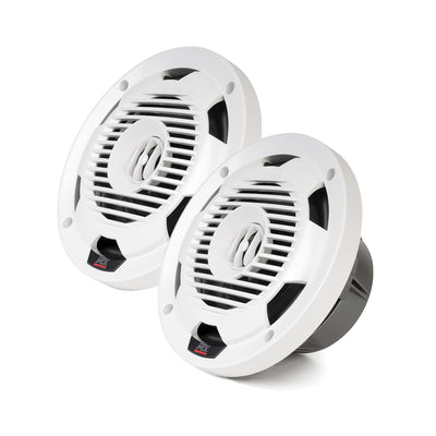 MTX WET77-W Wet Series 75 Watt RMS 4 Ohm Coaxial Marine Boat Speaker Pair, White