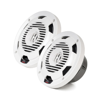 MTX Wet Series 75 W RMS 4 Ohm Coaxial Marine Boat Speaker Pair, White (Open Box)