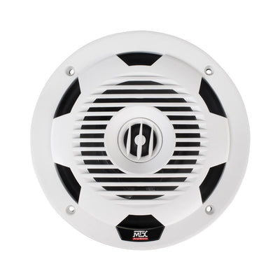 MTX Wet Series 75 W RMS 4 Ohm Coaxial Marine Boat Speaker Pair, White (Open Box)