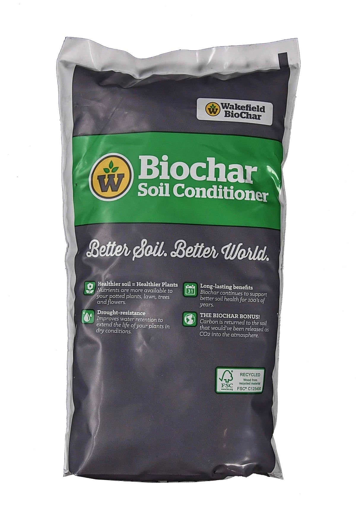 HC Companies Flower Box, Brown & Wakefield 1lb Premium Biochar Soil Conditioner