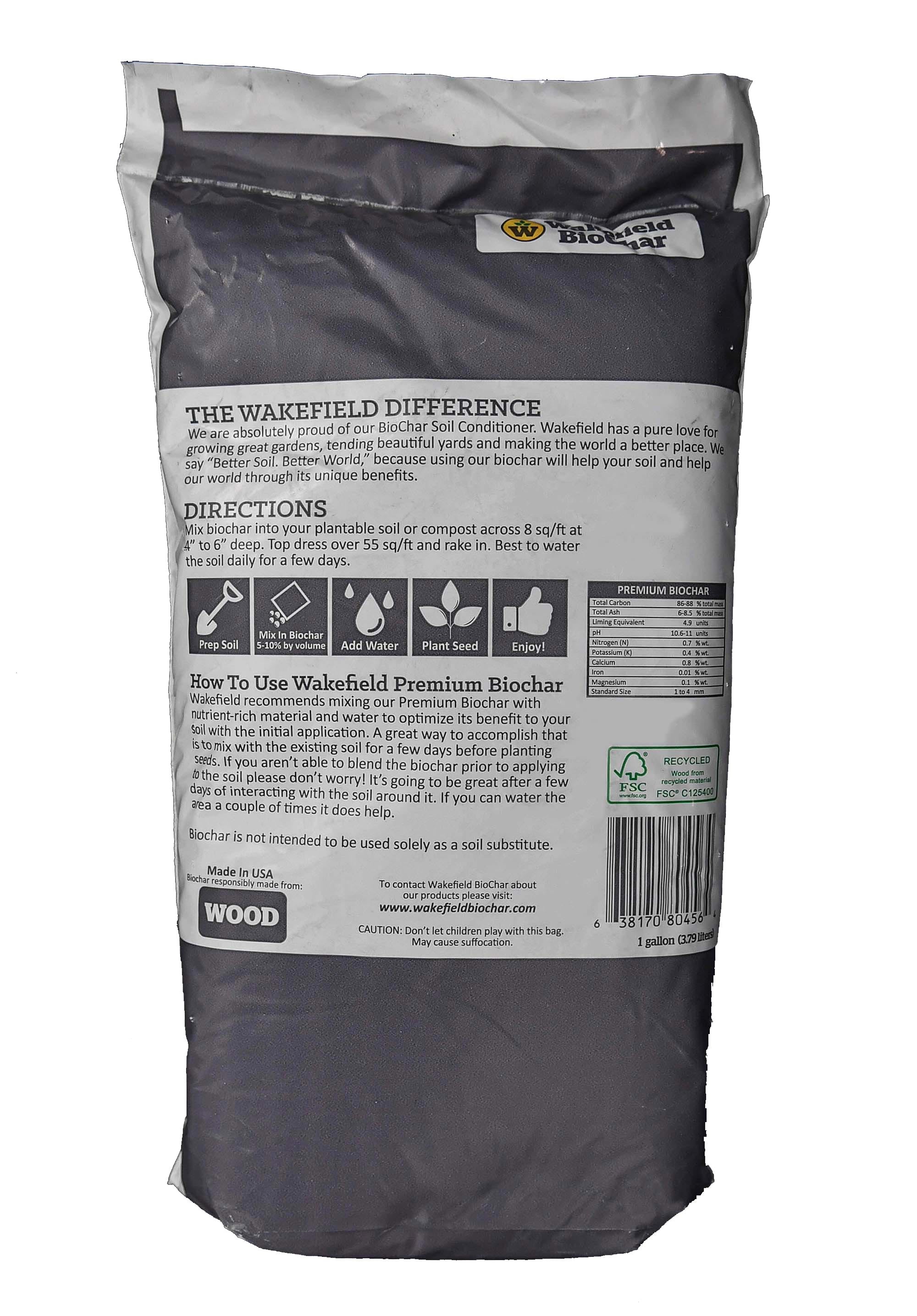 HC Companies 14in Round Planter, Chocolate & Wakefield Gallon Soil Conditioner - VMInnovations