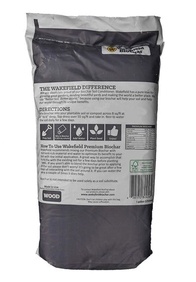 Wakefield Premium Biochar Organic Garden Soil Reviver & Conditioner, 6 Gallons