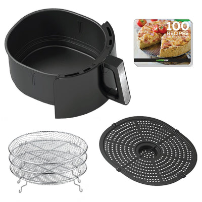 7-Quart Electric Air Fryer with Dehydrator and Stackable Racks (Open Box)