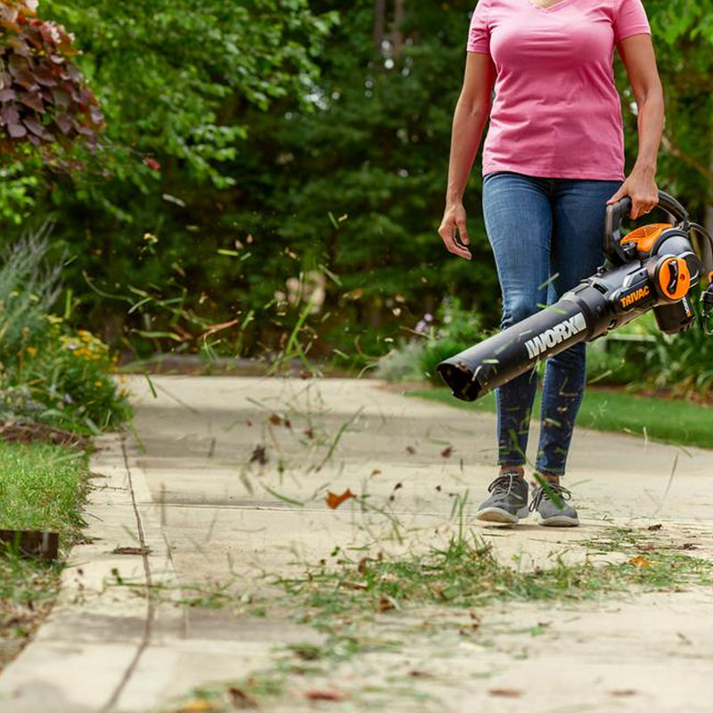 WORX Yard Tool Package w/ Trivac Electric Leaf Blower & Cordless Hedge Trimmer
