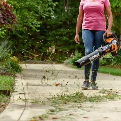 WORX Yard Tool Package w/ Trivac Electric Leaf Blower & Cordless Hedge Trimmer