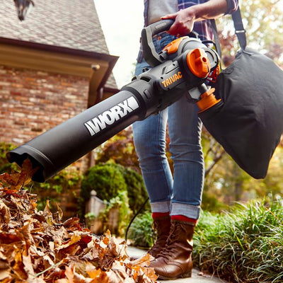 WORX Yard Tool Package w/ Trivac Electric Leaf Blower & Cordless Hedge Trimmer