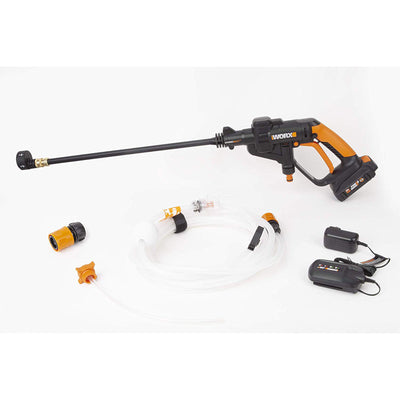 Worx WG625 20 Volt Battery Power Share Hydroshot Portable Power Washer, Black