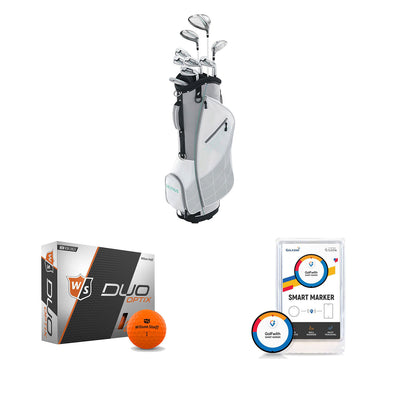Wilson Women's Right-Handed Golf Clubs + Golf Balls + Golf Shot Distance Tracker