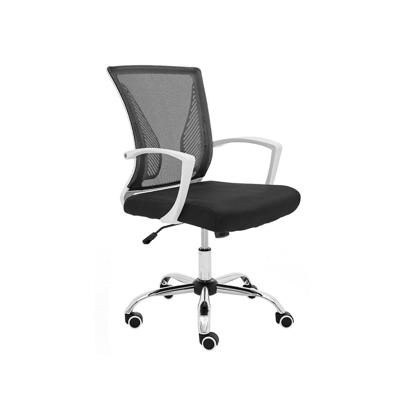 Modern Home Zuna Ergonomic Mesh Back Office Desk Rolling Chair, White & Black