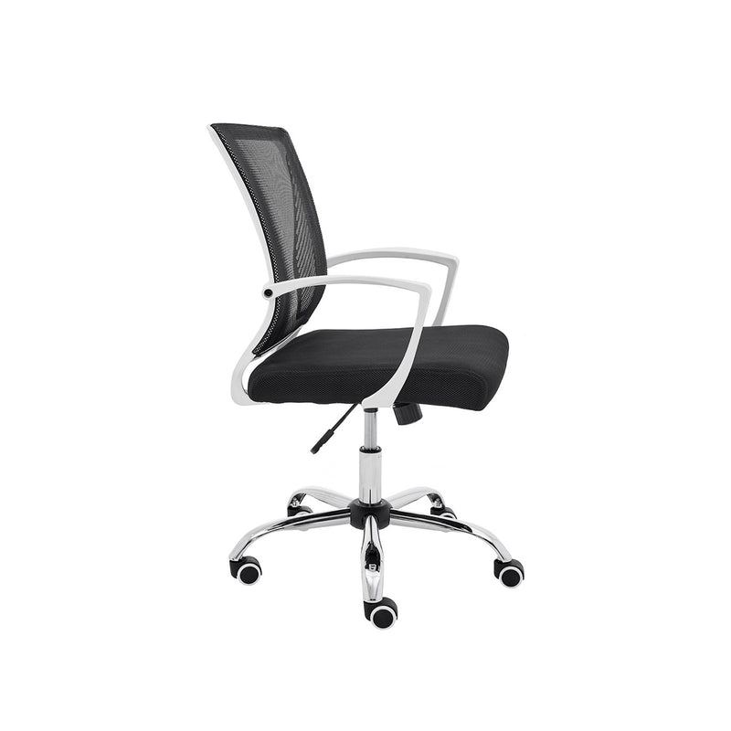 Modern Home Zuna Ergonomic Mesh Back Office Desk Rolling Chair, White & Black