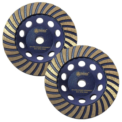 DiamaPro Systems 5 Inch Continuous Rim Turbo Grinding Cup Wheel, Coarse (2 Pack) - VMInnovations