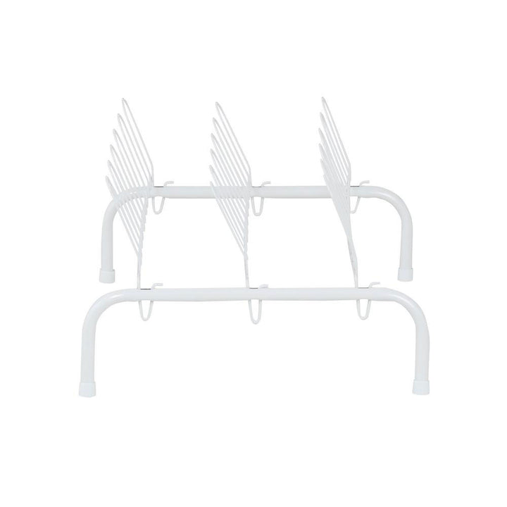 ClosetMaid 1039 9 Pair Freestanding Wire Shoe Rack Organizer, White (Used) - VMInnovations