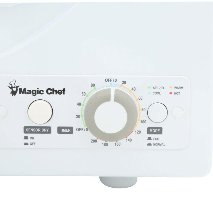 Magic Chef 2.6 Cubic Feet Compact Home Laundry Dryer Machine, White (Used)