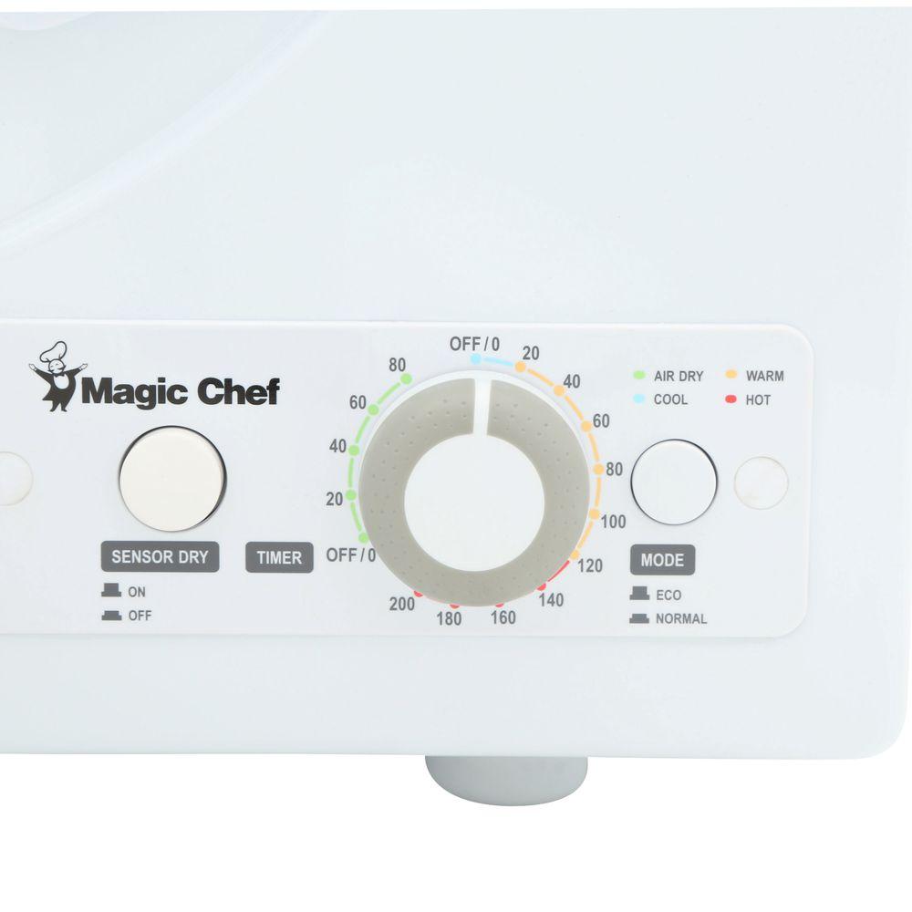 Magic Chef 2.6 Cubic Feet Compact Home Laundry Dryer Machine, White (Open Box)