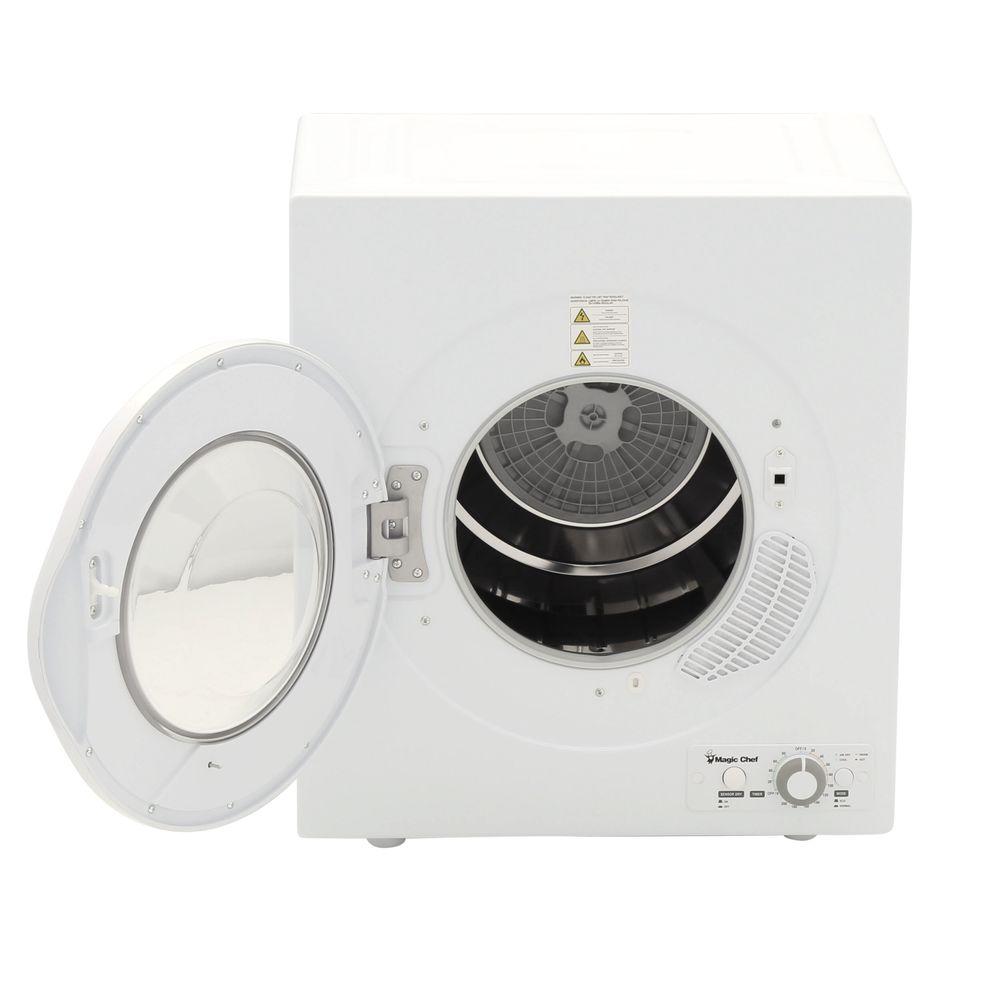 Magic Chef 2.6 Cubic Feet Compact Home Laundry Dryer Machine, White (For Parts) - VMInnovations