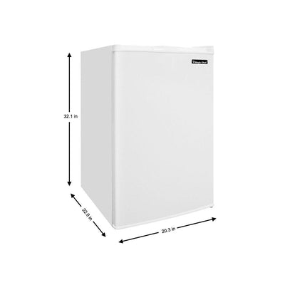 Magic Chef 3 Cu Ft Deep Small Mini Adjustable Upright Freezer, White (Open Box)