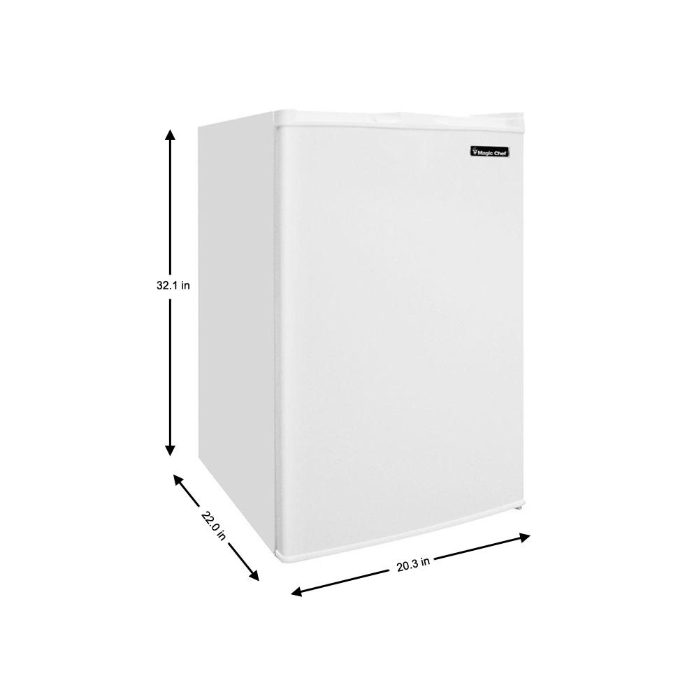 Magic Chef 3 Cu Ft Deep Small Mini Adjustable Upright Freezer, White (Open Box)