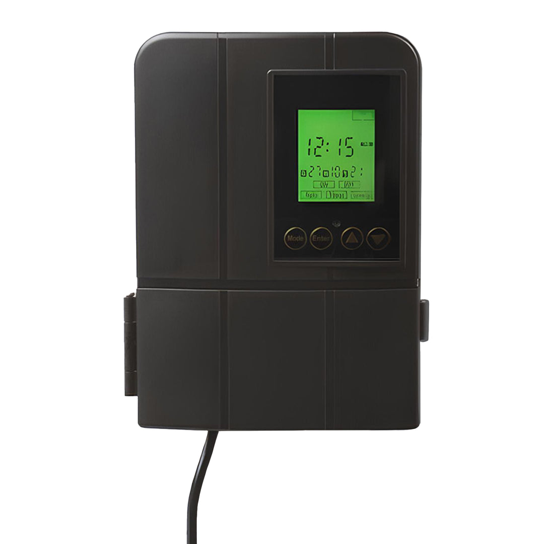 Fusion Low Voltage Outdoor LED Lighting Transformer w/Timer, 50W, Black (Used) - VMInnovations