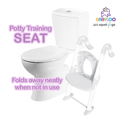 BabyLoo 3 In 1 Bambino Booster Potty Training System for 1 to 6 Year Olds, White - VMInnovations
