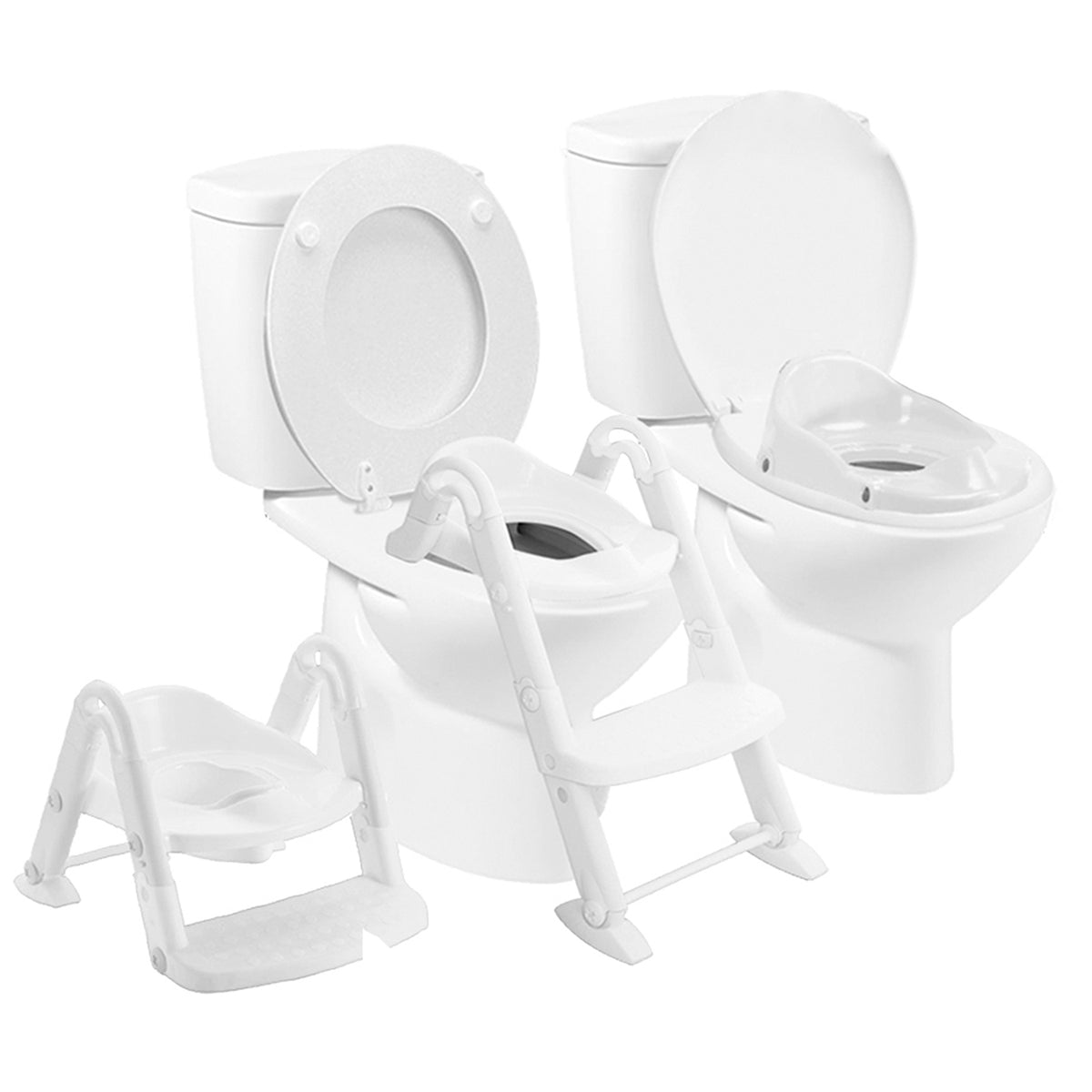 BabyLoo 3 In 1 Bambino Booster Potty Training System for 1 to 6 Year Olds, White - VMInnovations