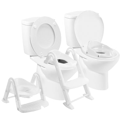 BabyLoo 3 In 1 Bambino Booster Potty Training System for 1 to 6 Year Olds, White - VMInnovations