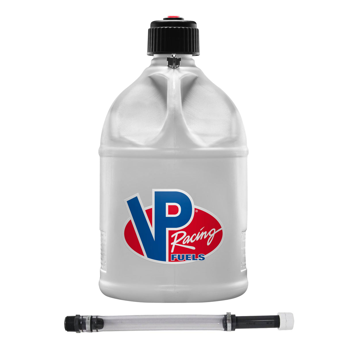 VP Racing 5.5 Gallon Motorsport Utility Jug and 14 In Filler Hose, White