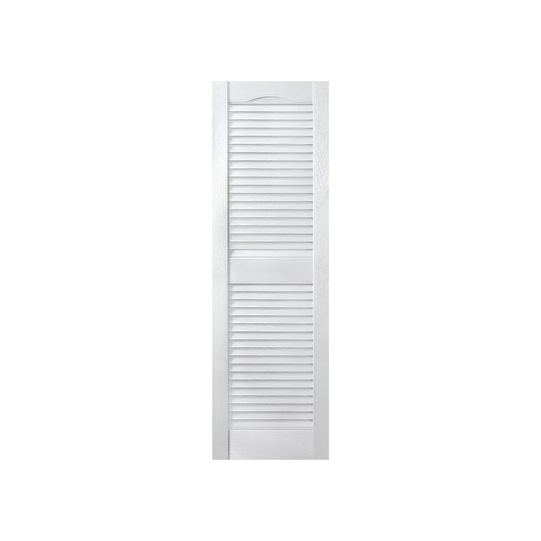 Plastic Development Group 14 x 63 Inch Exterior Vinyl Louvered Shutters, White