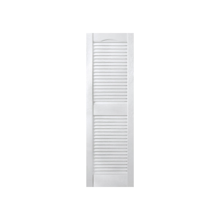 14"x 39" Exterior Vinyl Louvered Shutters, White (Open Box)