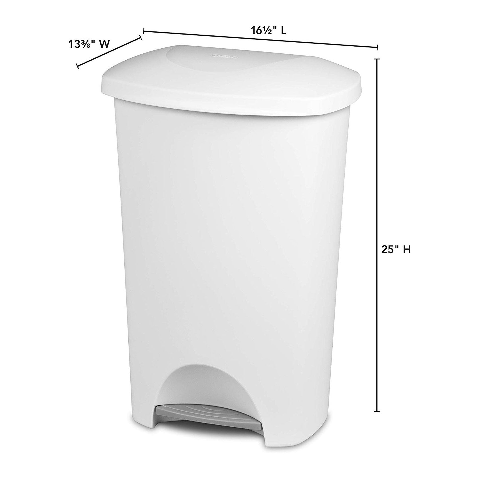 Sterilite 10968004 11-Gallon Hands Free Step on Lid Lifting Wastebasket (4 Pack)
