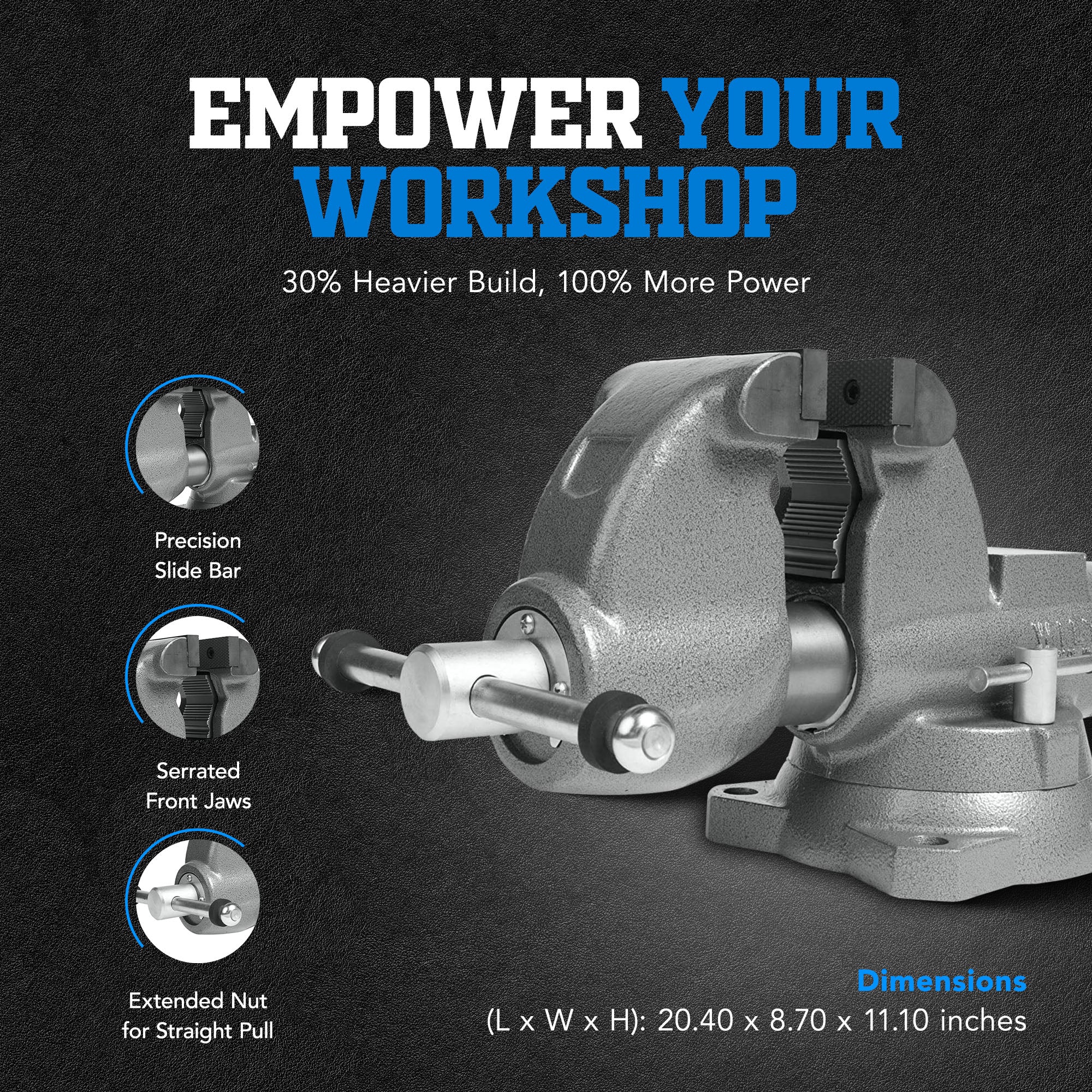 Wilton Tools 28826 Heavy Duty Cast Iron 4.5 Inch Combo Pipe and Bench Vise, Gray