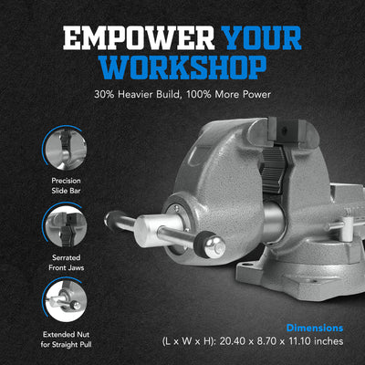 Wilton Tools 28826 Heavy Duty Cast Iron 4.5 Inch Combo Pipe and Bench Vise, Gray