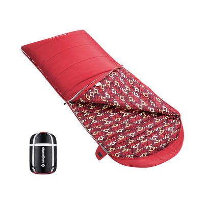 KingCamp 30 Degree Adult Sleeping Bag for Camping, Red (Open Box)