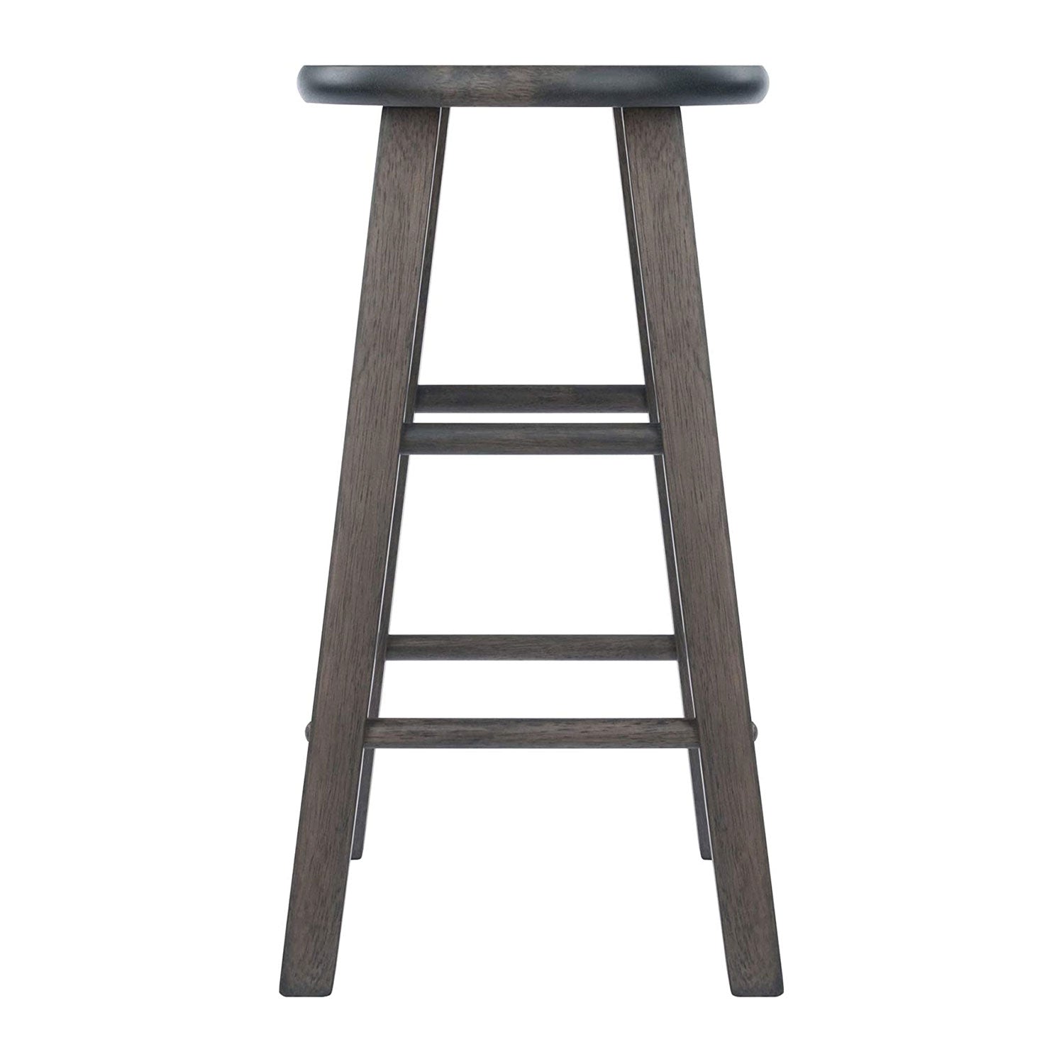 Winsome Element 24in Solid Wood Bar Stool Set, 2 Piece, Oyster Gray (Open Box)