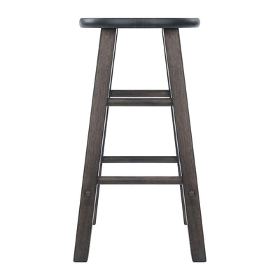 Winsome Element 24in Solid Wood Bar Stool Set, 2 Piece, Oyster Gray (Open Box)