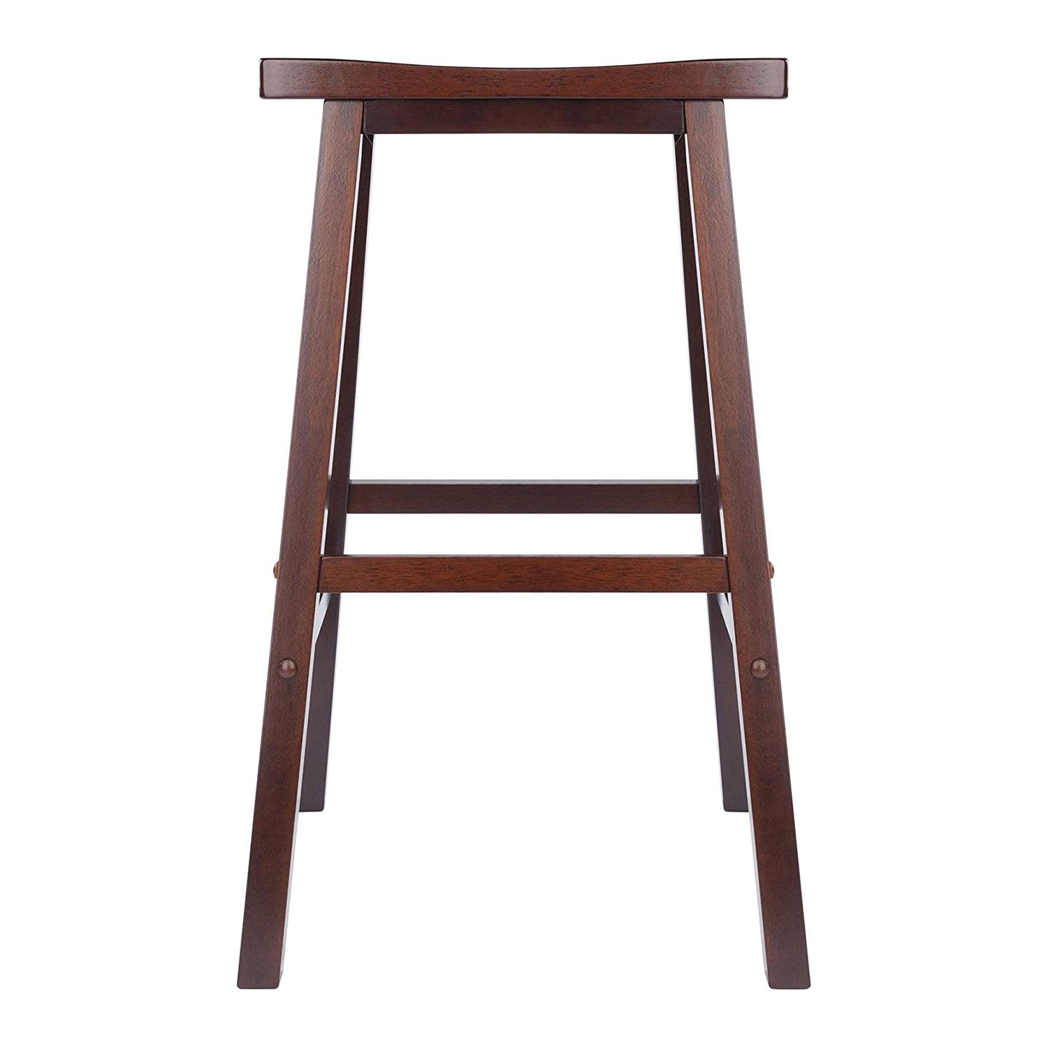 Winsome Satori 29 Inch Tall Home Kitchen Solid Wooden Counter Bar Stool, Walnut (Refurbished)