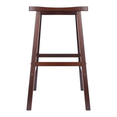 Winsome Satori 29" Tall Home Solid Wooden Counter Bar Stool, Walnut (Open Box)