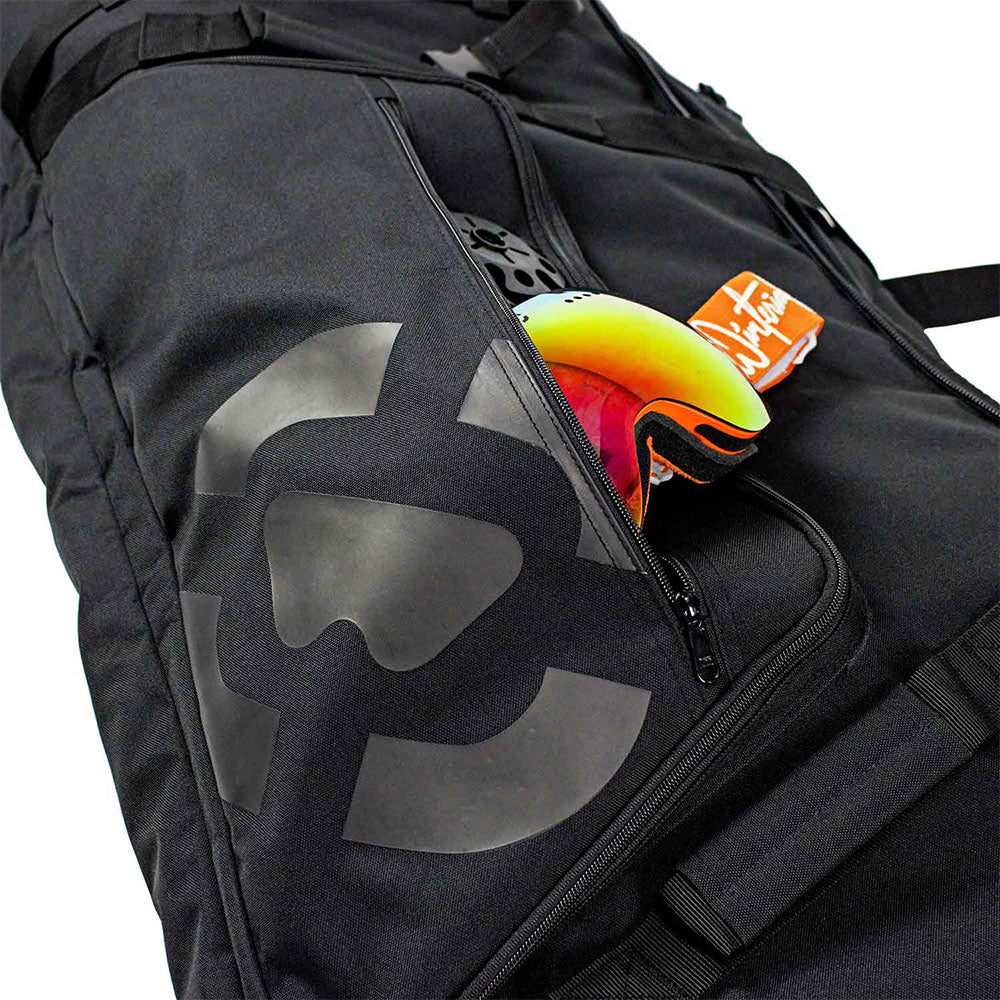 Winterial Rolling Double Ski Travel Pack w/ 5 Storage Compartments, (For Parts)