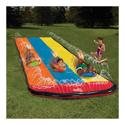 Wham-O Hydroplane 16ft Lawn Kids Triple Lane Water Slide with Splash Zone (Used)