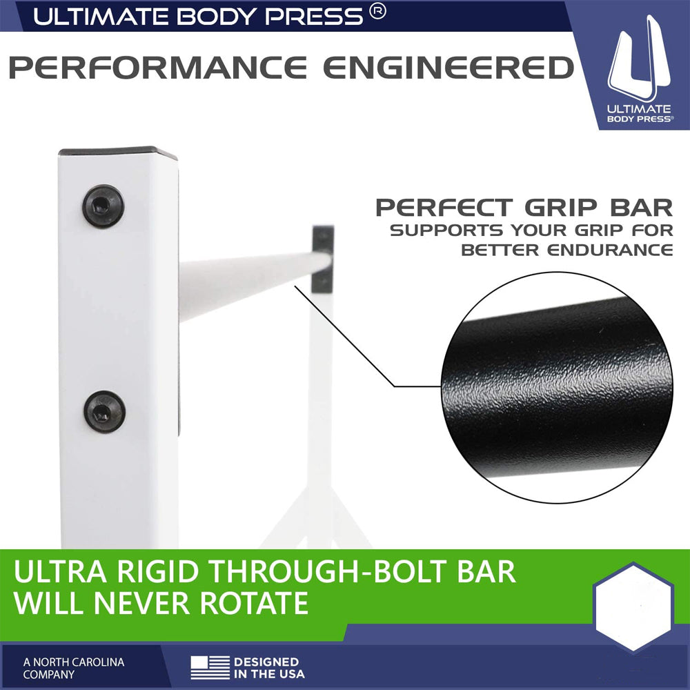 Ultimate Body Press Wall or 9 Foot Ceiling Mount Pull Up Bar Special Edition