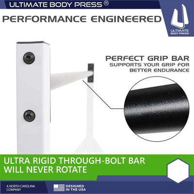 Ultimate Body Press Wall or 9 Foot Ceiling Mount Pull Up Bar Special Edition