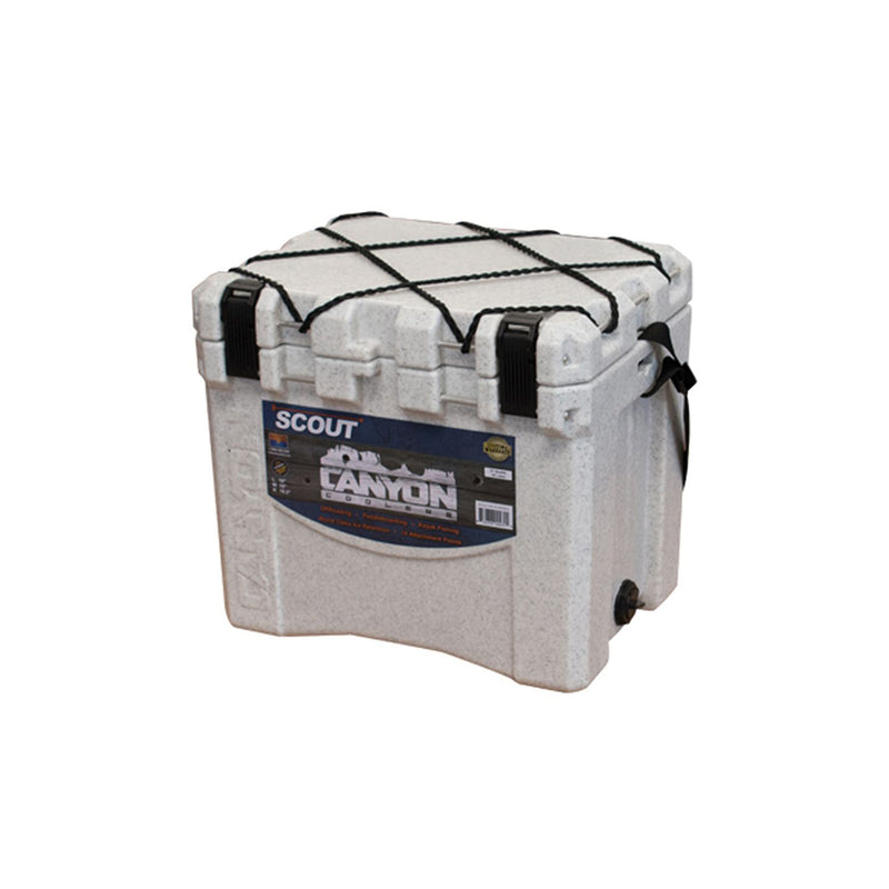Canyon Coolers Scout 22 Quart 20 Liter Insulated Cooler w/ Ties, White Marble
