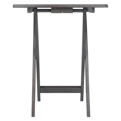 Winsome Dorian 5 Piece TV Snack Tray Set with Storage Stand, Gray (Used) - VMInnovations