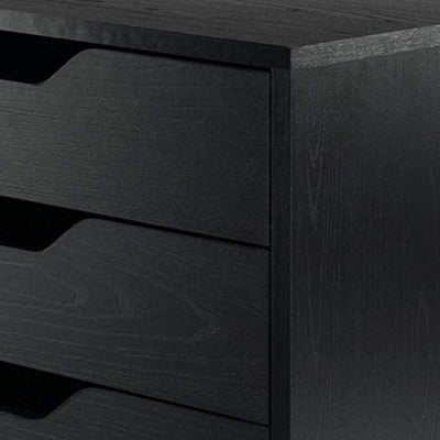 Winsome Halifax Composite Wood Organization 5 Drawer Cabinet, Black (Open Box)