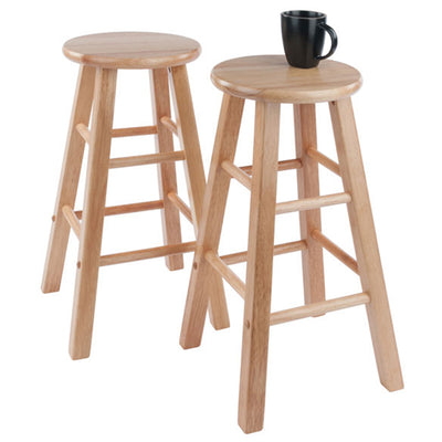 Winsome Element 23.86 In Tall Solid Wood Counter Bar Stool, 2 Piece (Open Box)