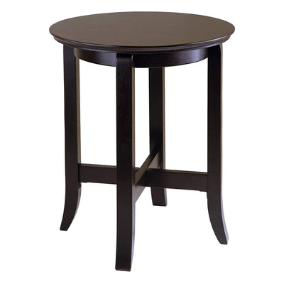 Winsome Toby Occasional Solid Wooden Round Home Accent End Table, Dark Espresso