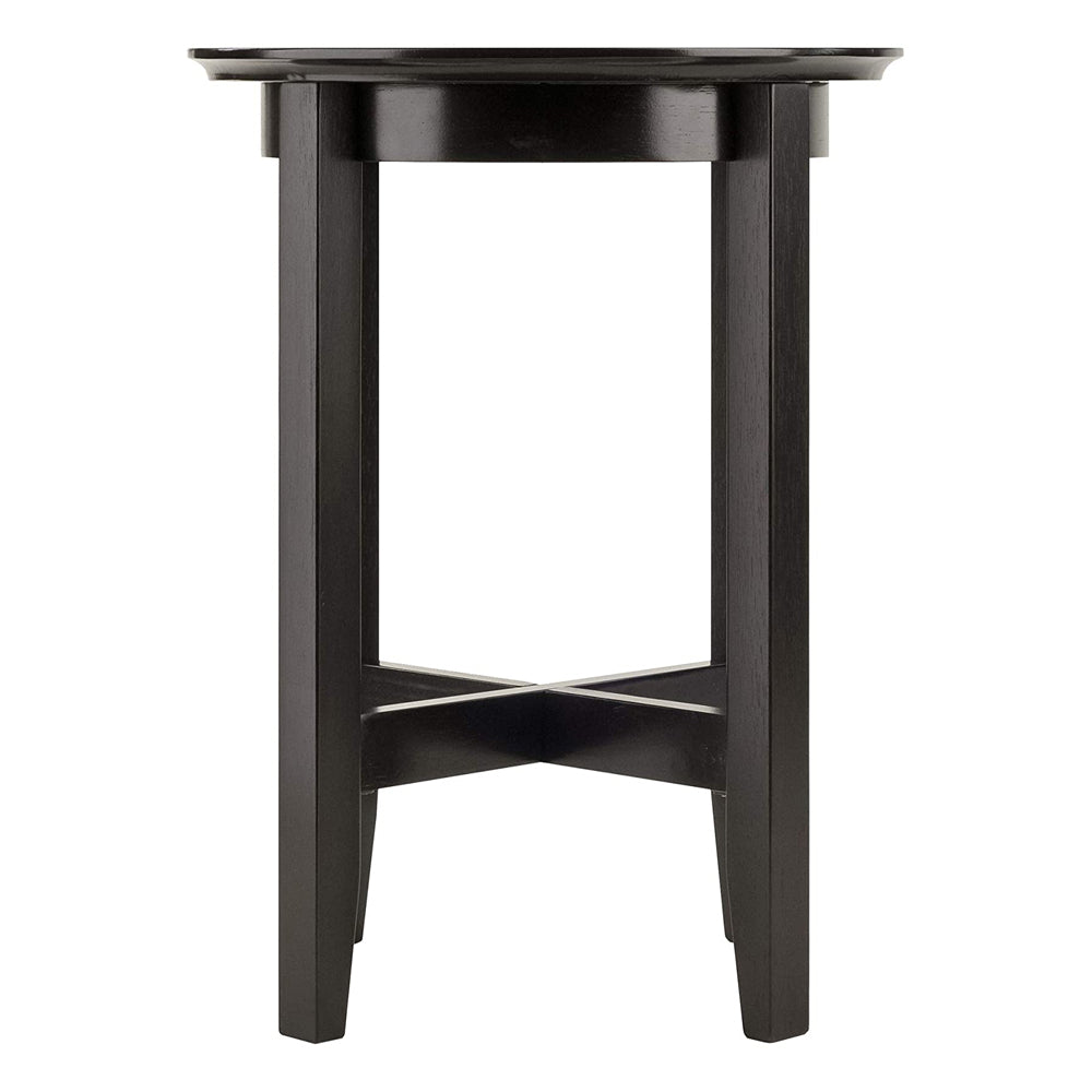 Winsome Toby Solid Wooden Round Home Accent Side End Table, Espresso (Open Box)